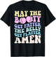 May The Booty Get Fatter The Belly Get Flatter Amen On Back T-Shirt - T-Shirt | Black