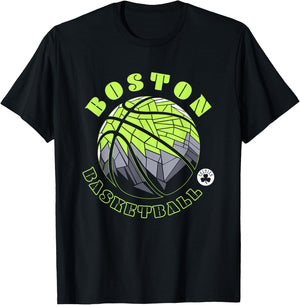 NBA Boston Celtics Neon Prism Basketball T-Shirt - T-Shirt | Black