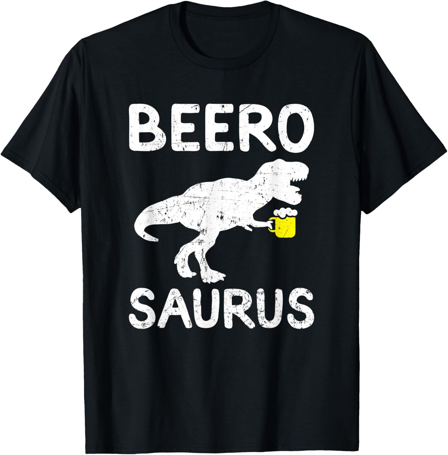 Beer Dinosaur Trex Funny Beer Drinking T-Shirt - T-Shirt | Black