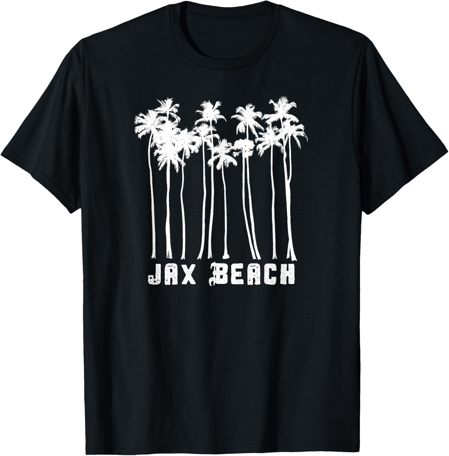 Jax Beach Florida Vacation Vintage Jacksonville FL Holiday T-Shirt - T-Shirt | Black