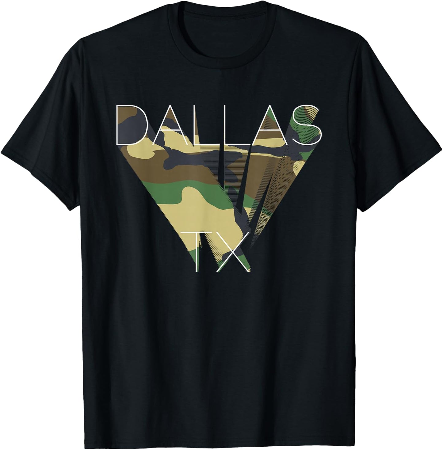 Dallas Camouflage Graphics Texas Camo T-Shirt - T-Shirt | Black