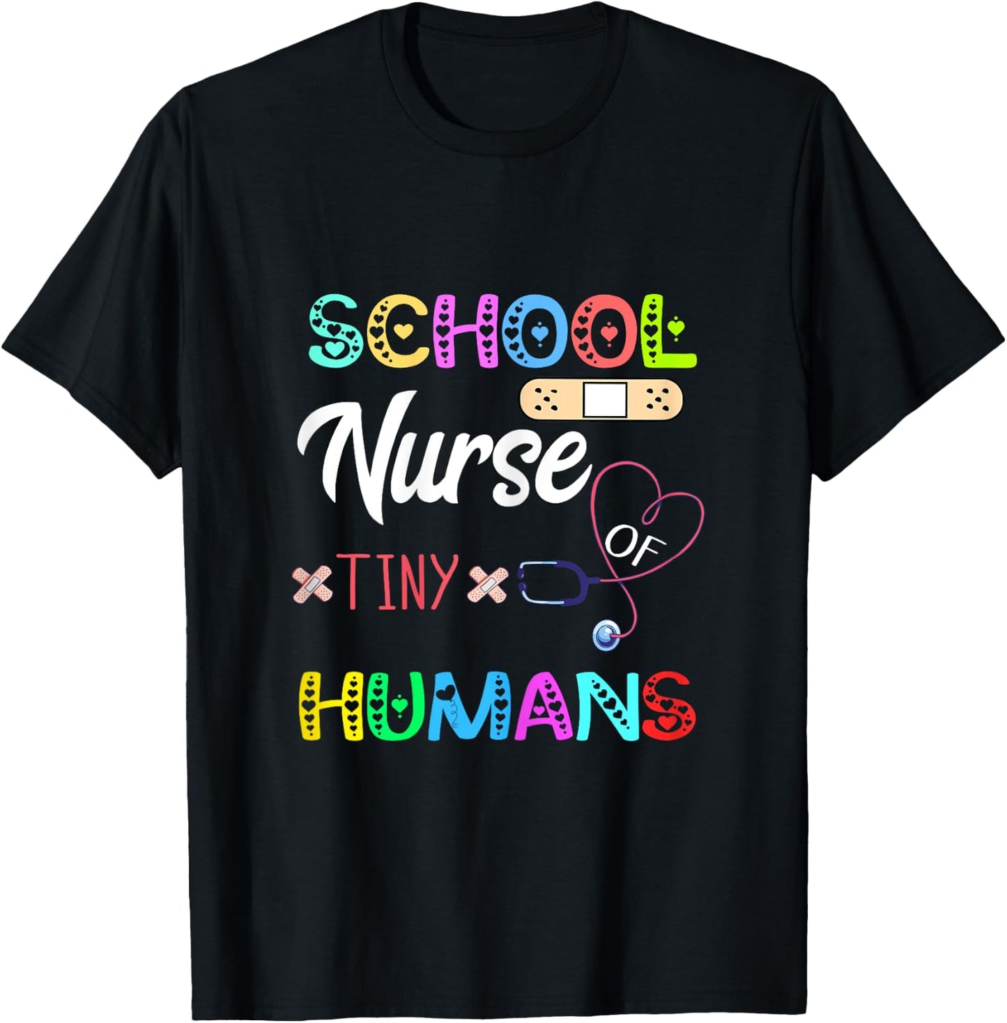 School Nurse Of Tiny Humans Nursing School Nursing Schooling T-Shirt - T-Shirt | Black