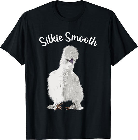 Cute Silkie Chicken Design Women Kids Silkie Chicken T-Shirt - T-Shirt | Black