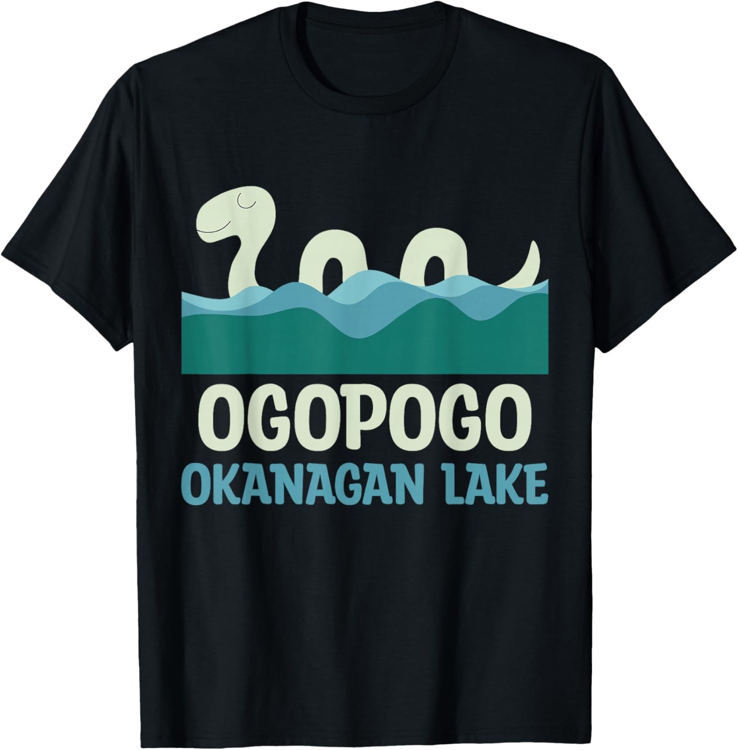 Ogopogo Okanagan Lake Monster Creatures Cute Kawaii Cryptid T-Shirt - T-Shirt | Black