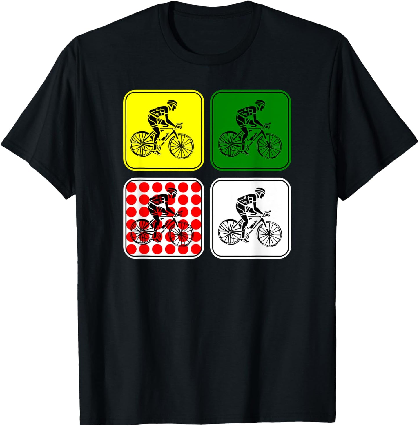 Racing Road Bike Jersey Bicycle Cycling Race Biking T-Shirt - T-Shirt | Black