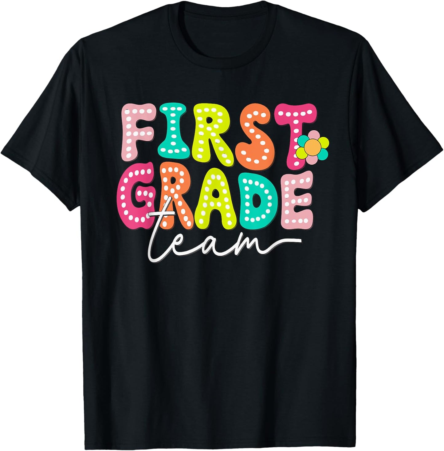 First Grade Team Teacher Back To School 1st Grade Squad Kids T-Shirt - T-Shirt | Black