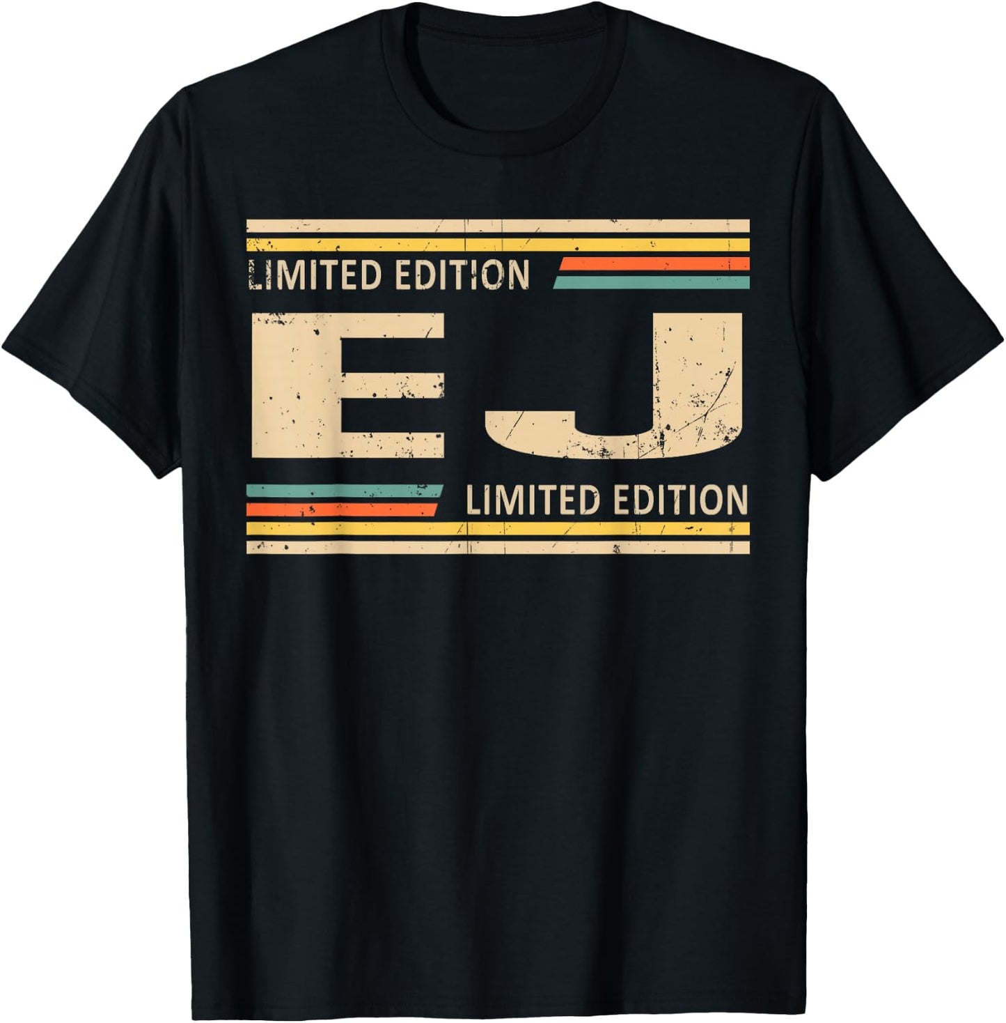 EJ Limited Edition Shirt EJ Name Personalized T-Shirt - T-Shirt | Black