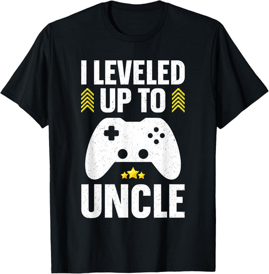 Best Uncle Gift Awesome Uncle Accessories & Stuff Uncle Design Dad First Time Promoted To Uncle Gamer T-Shirt - T-Shirt | Black