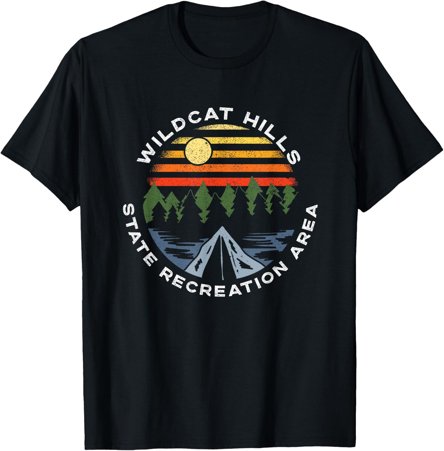 Wildcat Hills State Recreation Area Nebraska Camping T-Shirt - T-Shirt | Black