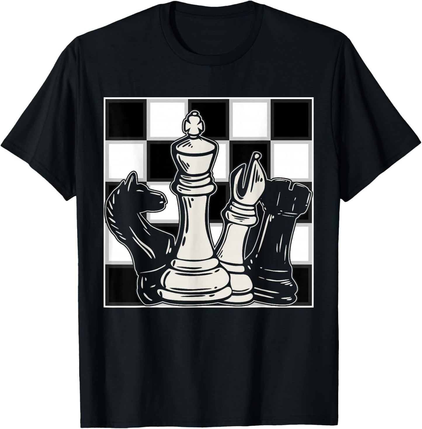 Chess Board T-Shirt - T-Shirt | Black
