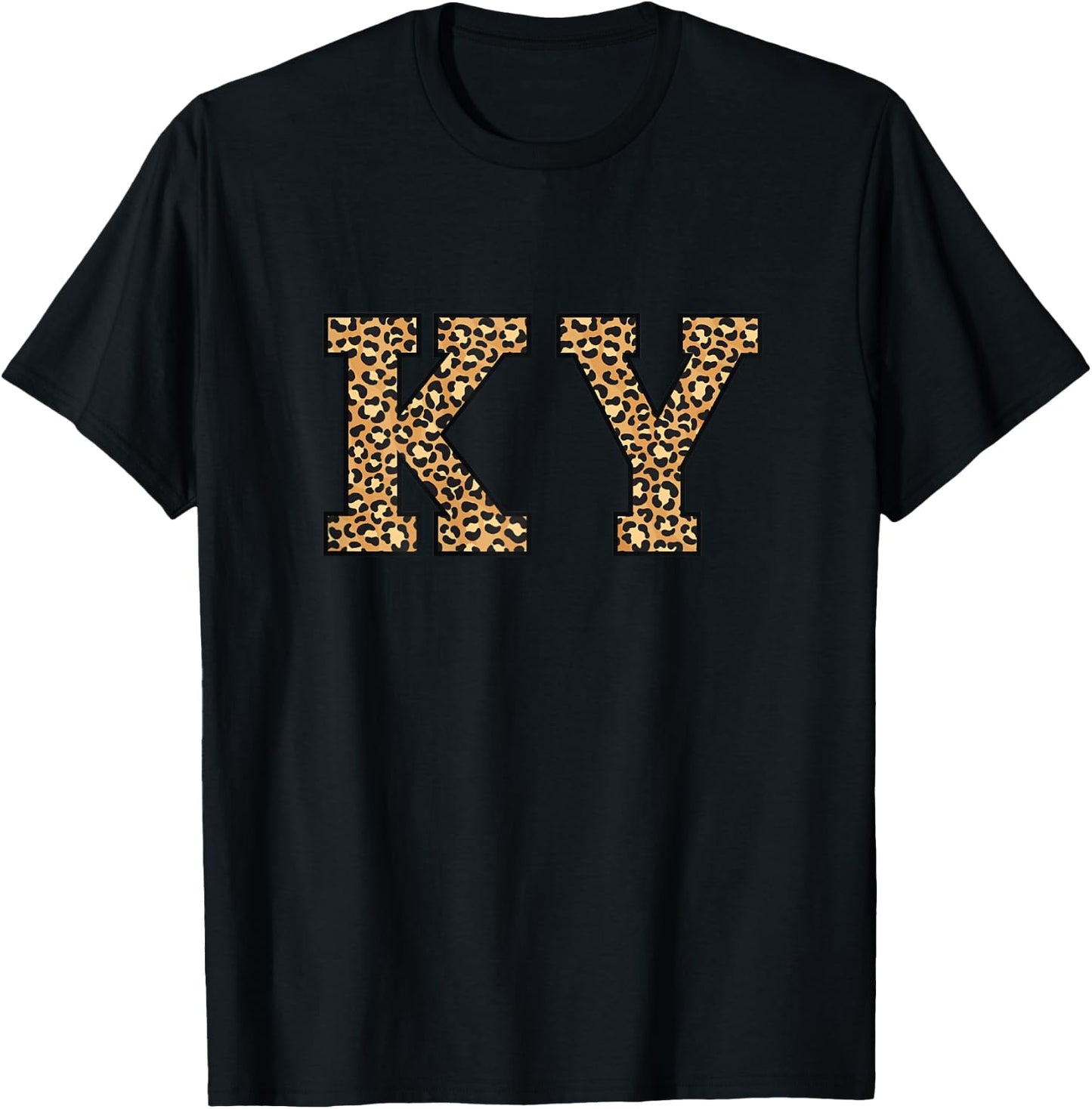 KY Leopard Pattern Girls Kentucky T-Shirt - T-Shirt | Black