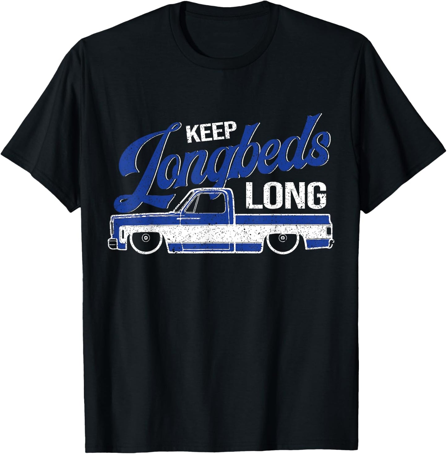 Squarebody Longbed Classic Square Body C30 C10 K10 Truck T-Shirt - T-Shirt | Black