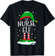 The Nurse Elf Christmas Family Matching Xmas Group Funny T-Shirt - T-Shirt | Black