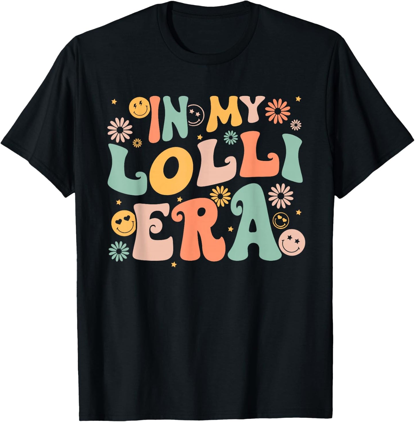 In My Lolli Era Baby Announcement For Lolli Mother's Day T-Shirt - T-Shirt | Black