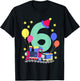 6th Birthday Train Lovers I'm 6 Boys Kids Six Years Old T-Shirt - T-Shirt | Black