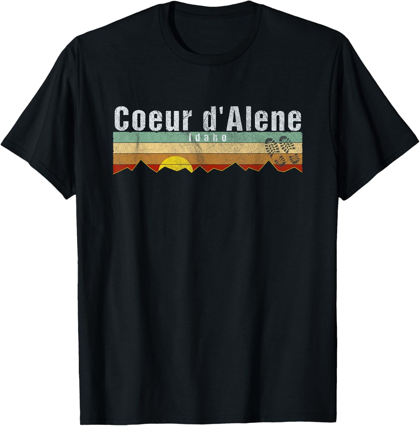 Coeur d'Alene, ID - Vintage Coeur d'Alene Gift T-Shirt - T-Shirt | Black