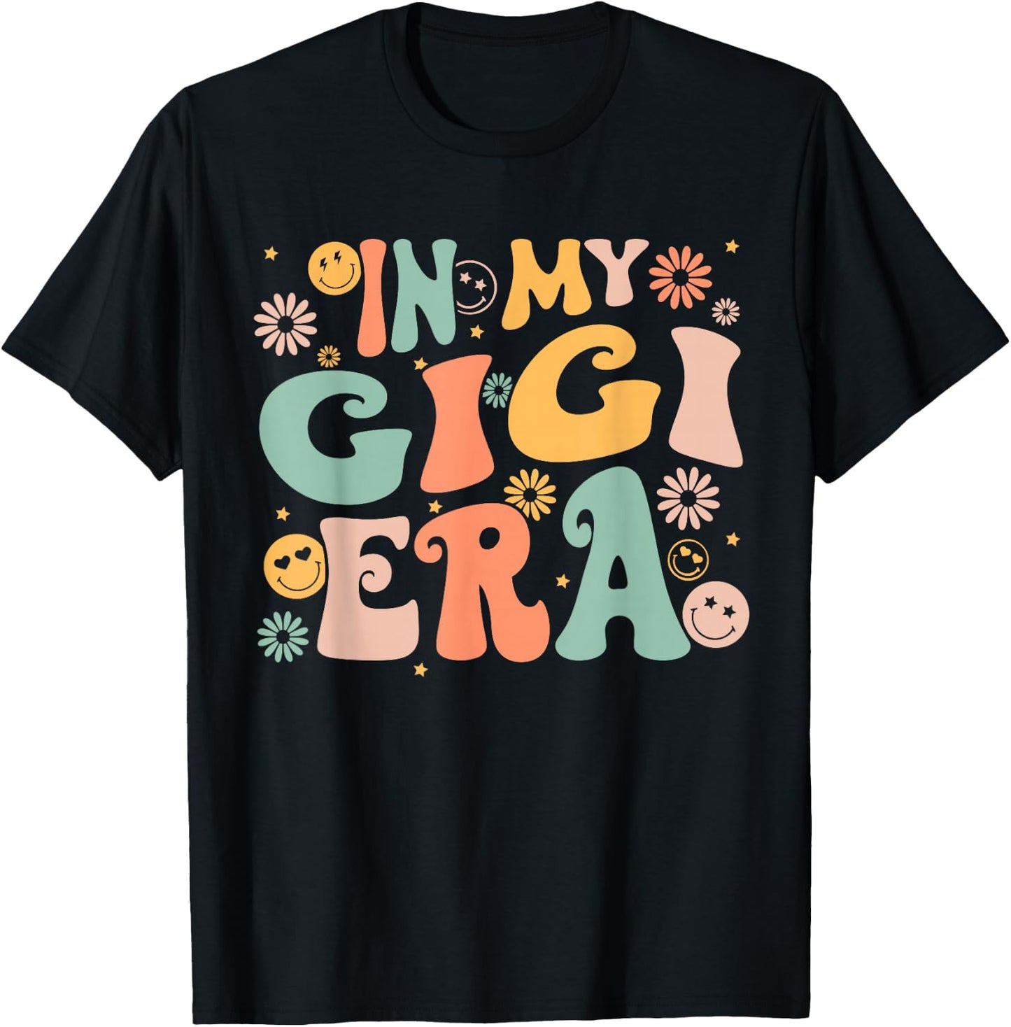 In My Gigi Era Baby Announcement for Grandma Mother's Day T-Shirt - T-Shirt | Black