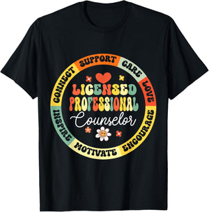 LPC Licensed Professional Counselor School Counseling Office T-Shirt - T-Shirt | Black