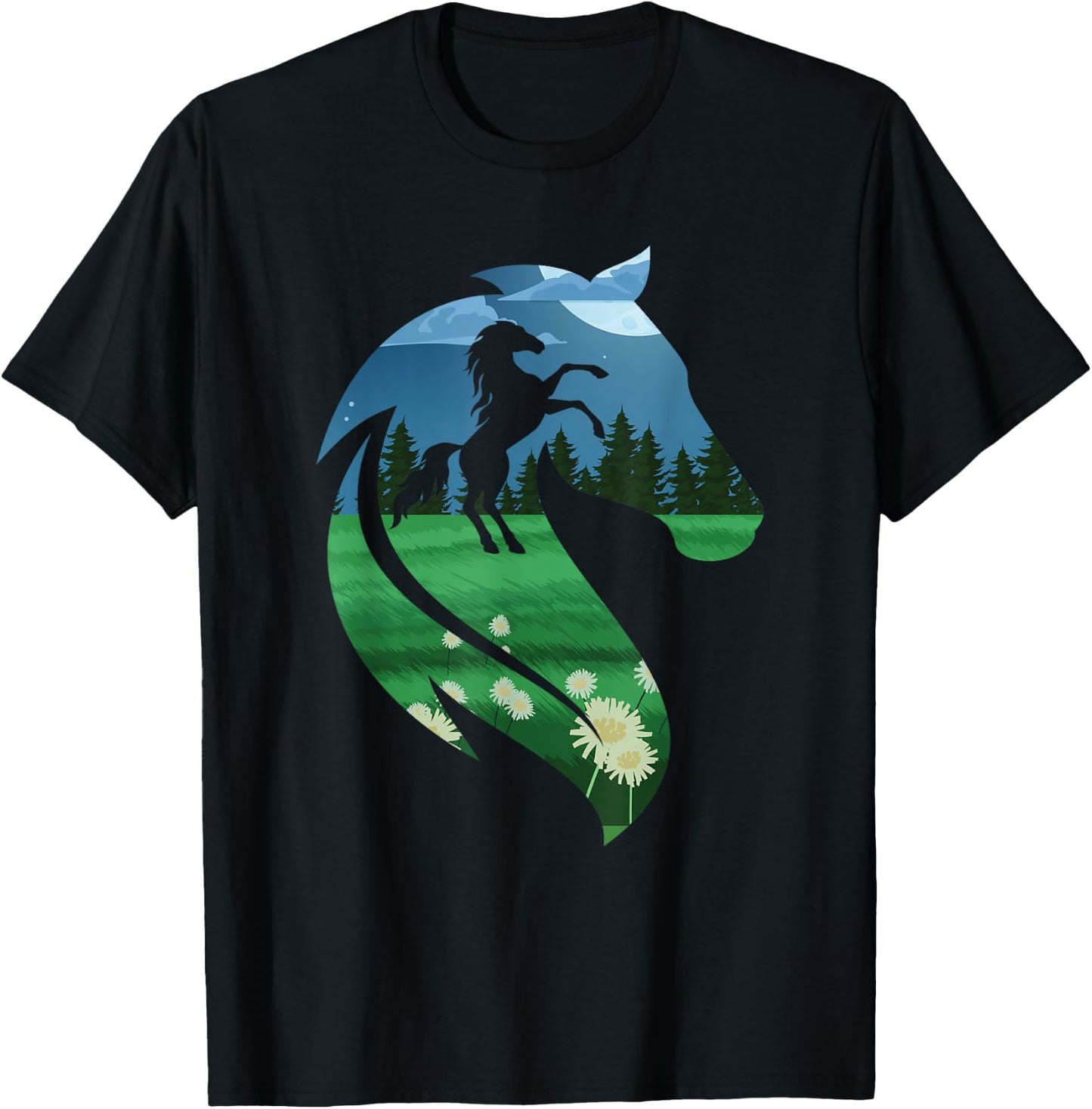 Horse Lover Horse Riding Cowgirl Cowboy Western T-Shirt - T-Shirt | Black