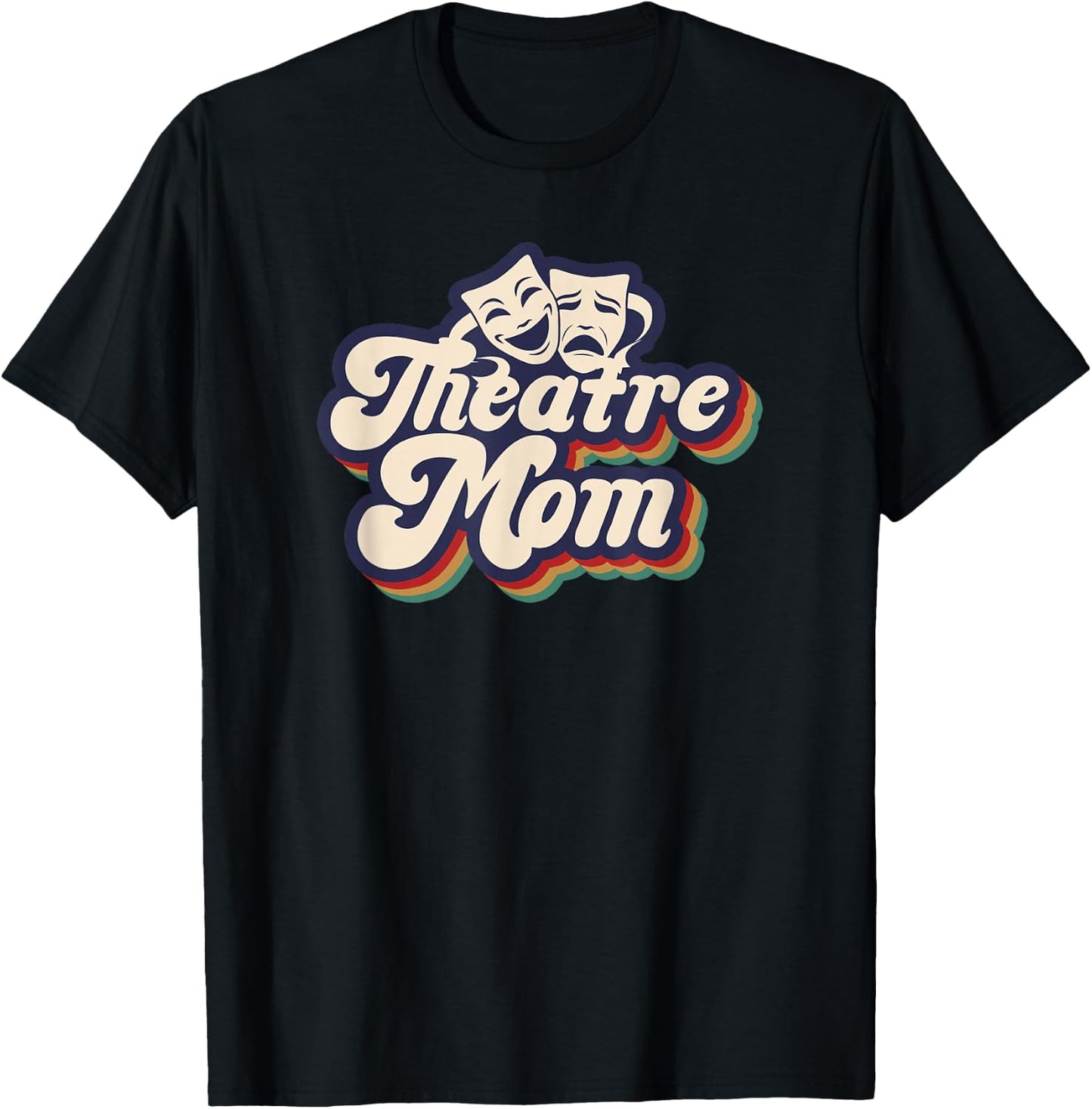 Theatre Mom Retro Theatre Actress Mom Theater Mother T-Shirt - T-Shirt | Black
