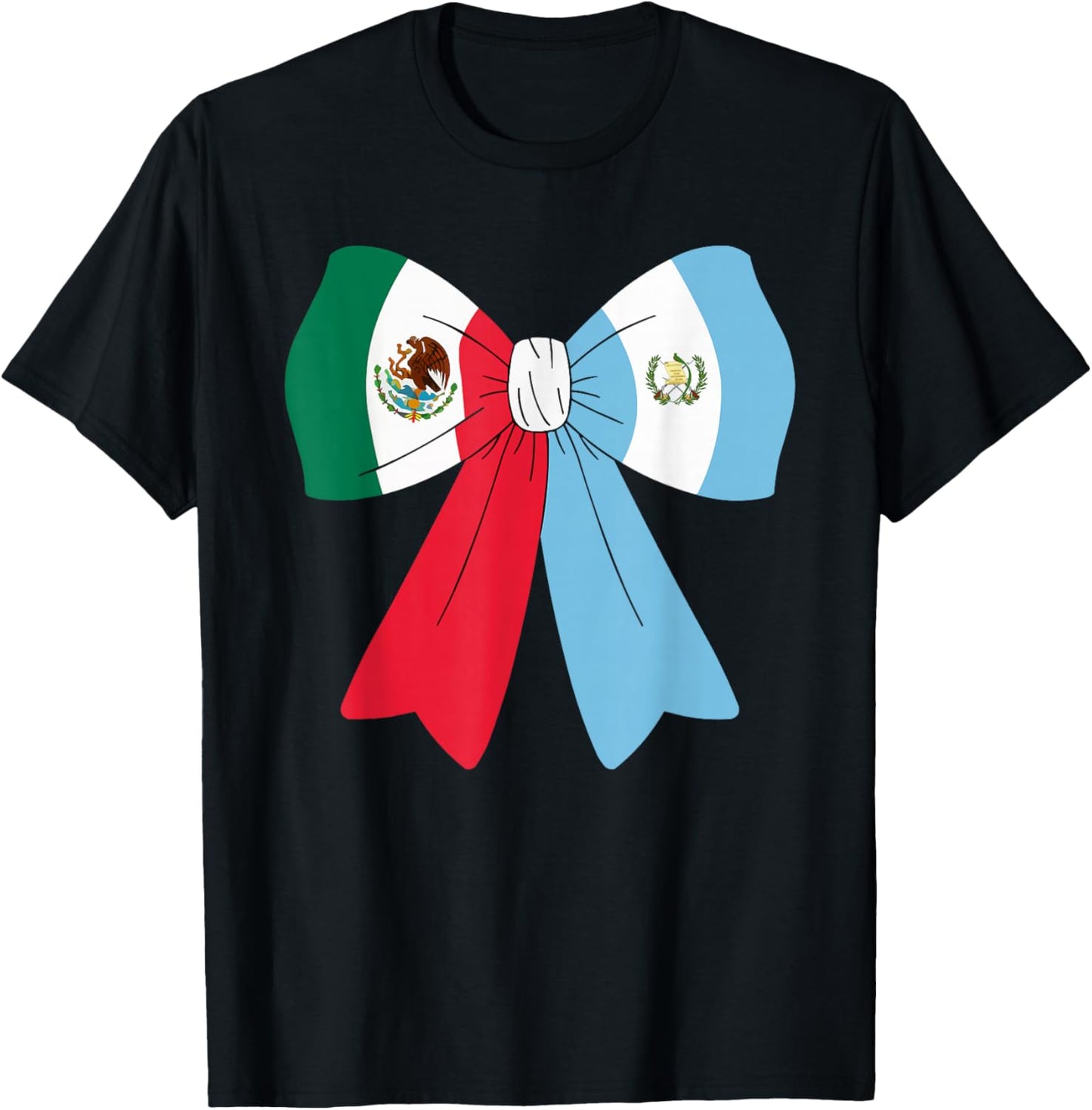 Half Mexican Half Guatemalan Guatemala Flag Mexico T-Shirt - T-Shirt | Black