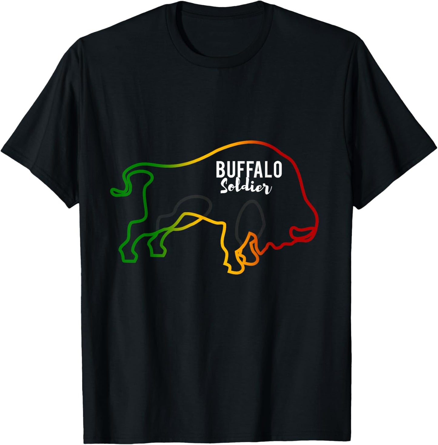 Buffalo Soldier New Rasta Reggae Roots Clothing T Shirt T-Shirt - T-Shirt | Black