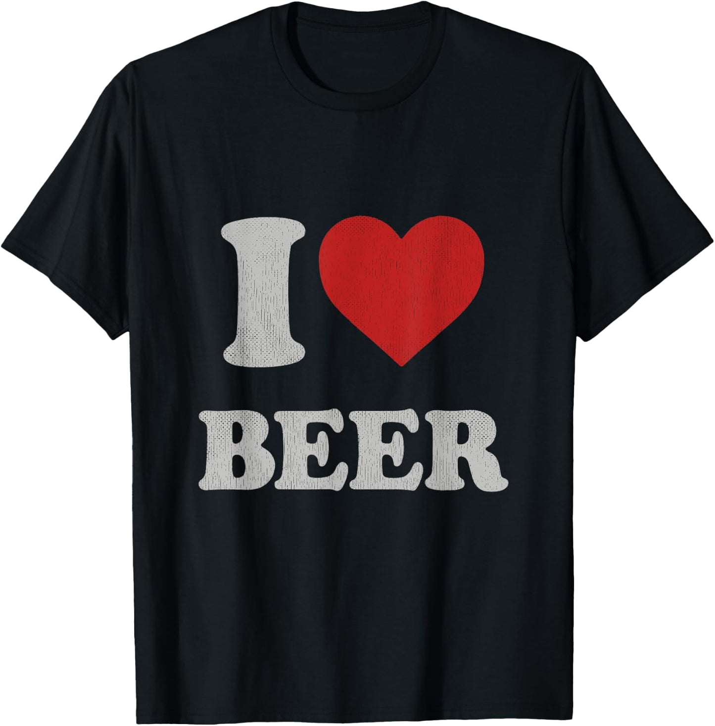 I Love Beer Outfit I Heart Beer Alcohol Retro Drinking Beer T-Shirt - T-Shirt | Black