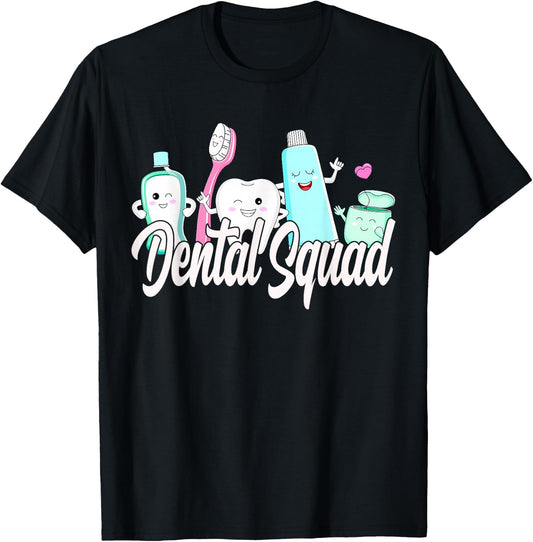 Dental Squad . Dental lab Hygienist T-Shirt - T-Shirt | Black