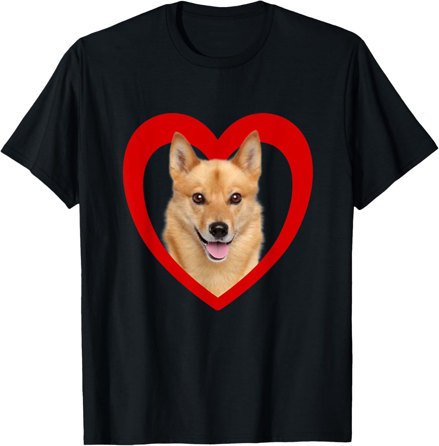 Finnish Spitz Dog - Dog Heart Lover - Finnish Spitz T-Shirt - T-Shirt | Black