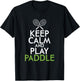 Paddle Tennis Kickback Game Tennis Racket Tennis Gift T-Shirt - T-Shirt | Black