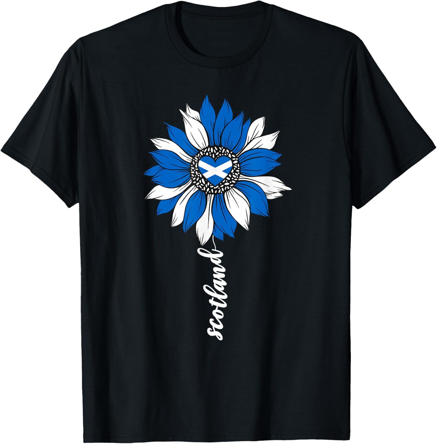 Cute Scottish Girl Scots Pride Scotland Flag Girls T-Shirt - T-Shirt | Black