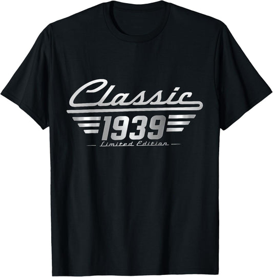 Classic 1939 Limited Edition Vintage Car Birthday T-Shirt - T-Shirt | Black