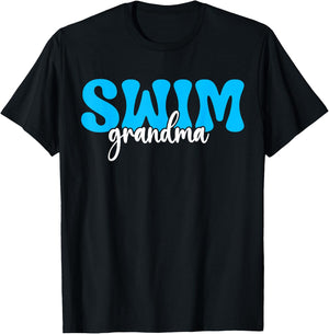 Swim Grandma Swim Grandmother Swimming Grandma T-Shirt - T-Shirt | Black