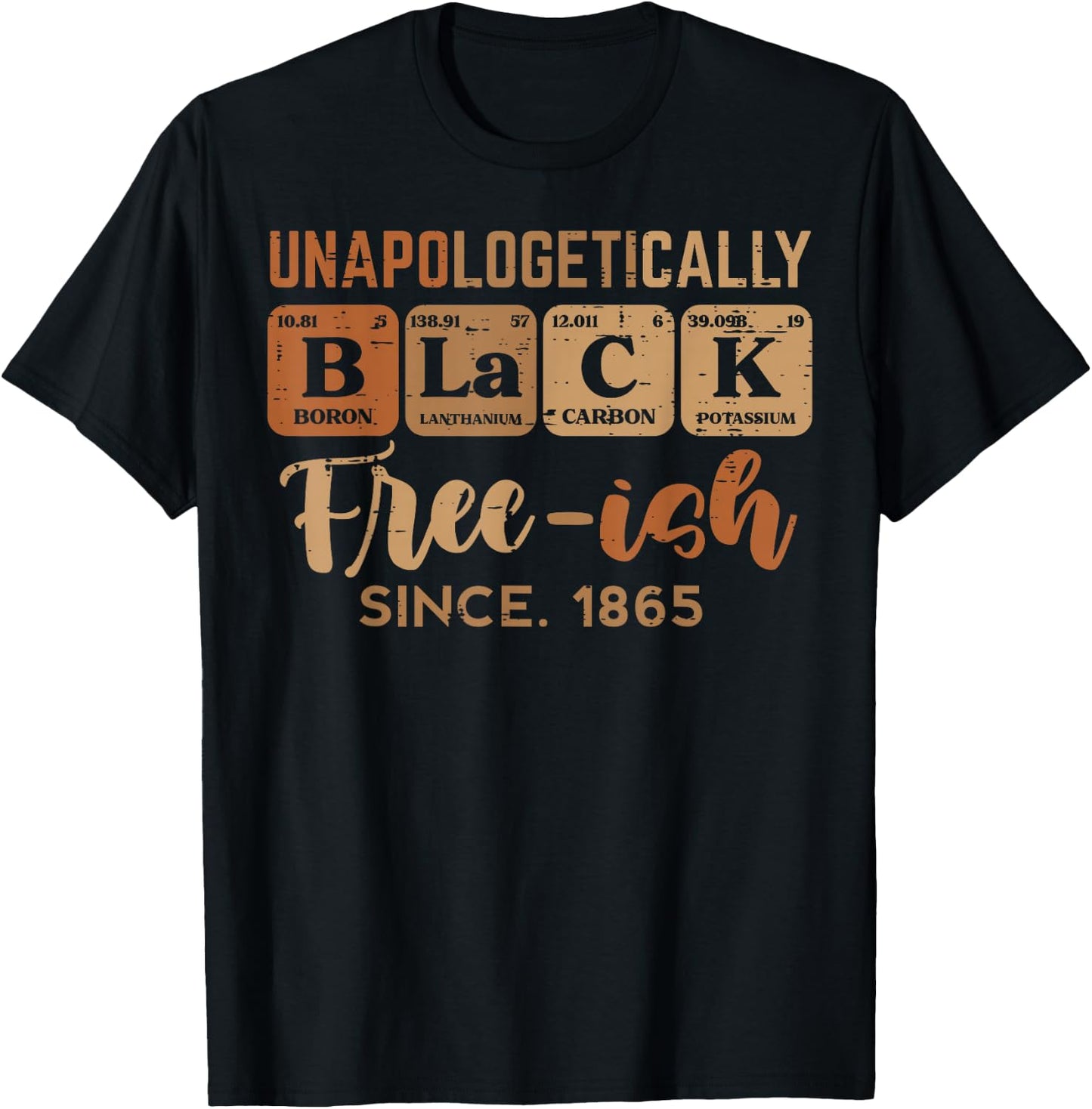 Unapologetically Black Freeish 1865 Juneteenth Men Women Kid T-Shirt - T-Shirt | Black
