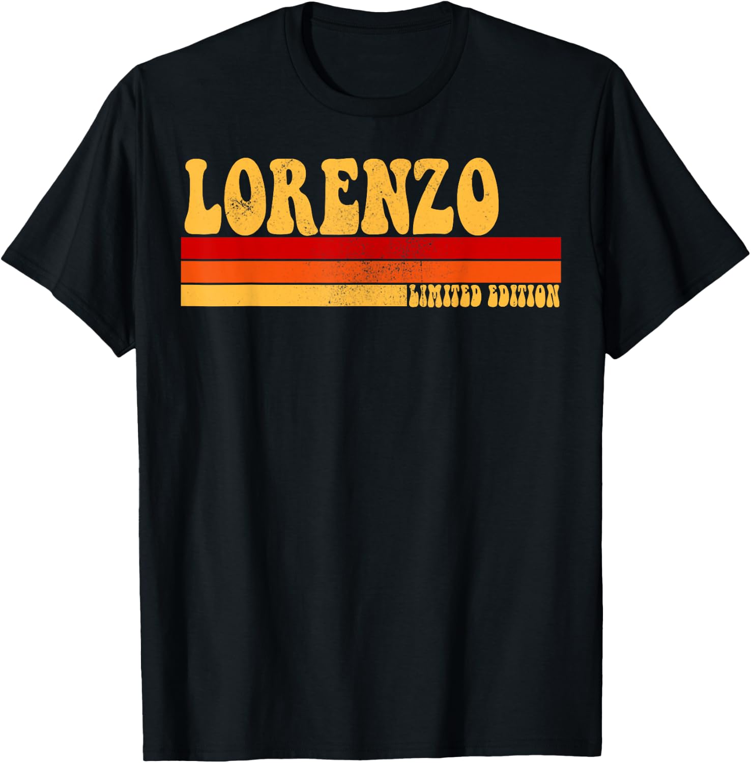 LORENZO Name Personalized Idea Men Retro Vintage LORENZO T-Shirt - T-Shirt | Black