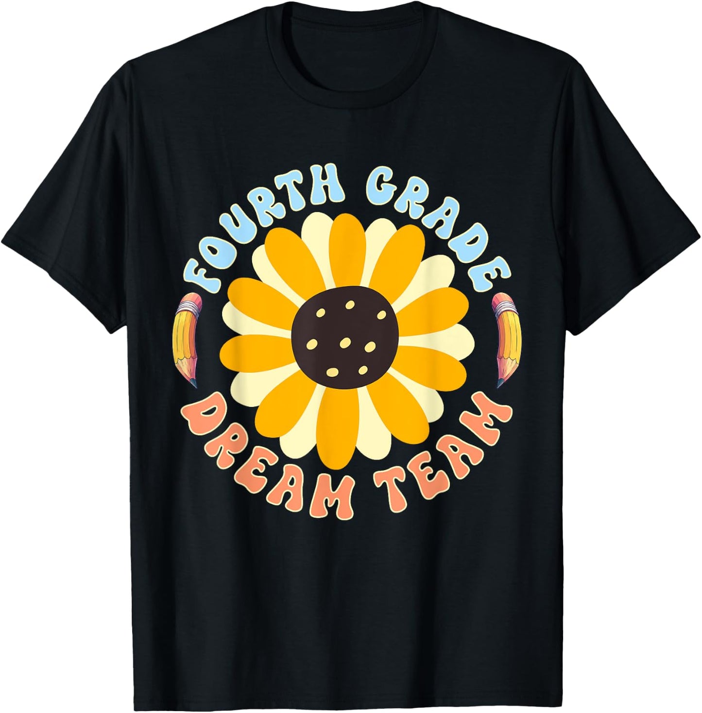 Fourth grade Dream Team Teacher Student Back To School T-Shirt - T-Shirt | Black