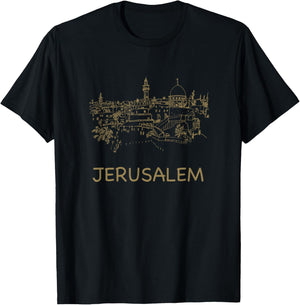 Jerusalem -Adults Kids Black T-Shirt - T-Shirt | Black