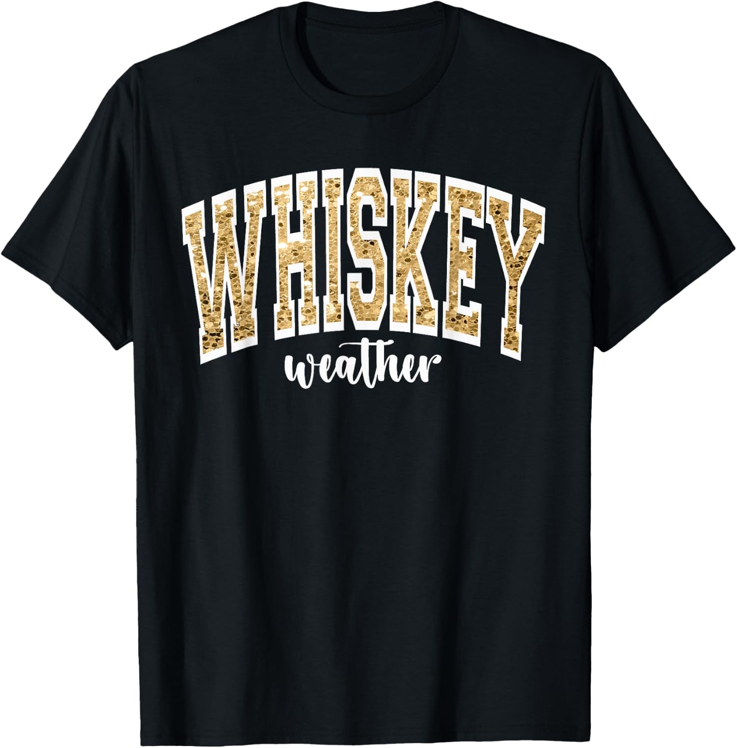 Whiskey Weather Retro College T-Shirt - T-Shirt | Black