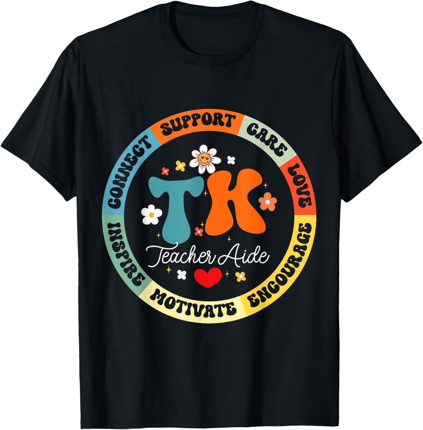 TK Teacher Aide Squad Transitional-Kindergarten Back School T-Shirt - T-Shirt | Black