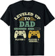 Leveled Up To Dad Player 2 Joining Gaming Dad T-Shirt - T-Shirt | Black