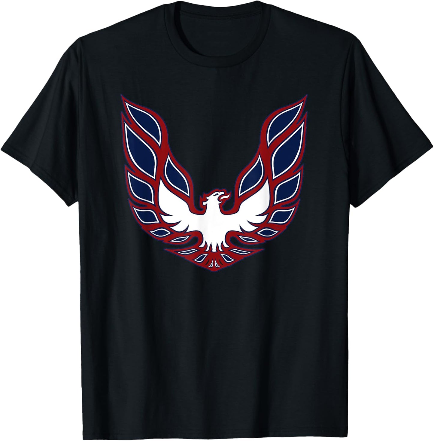 July 4th, Classic Car, Freedom, Trans Am Bird Hood Decal T-Shirt - T-Shirt | Black