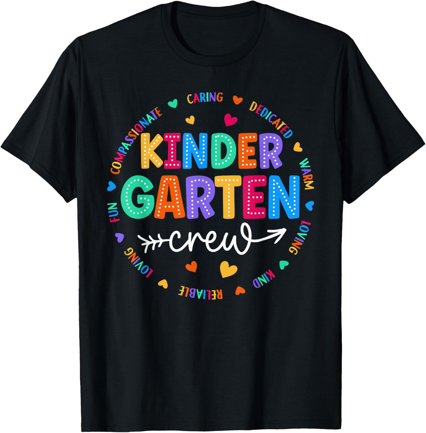 Kindergarten Crew Back To School Kindergarten Teacher Kids T-Shirt - T-Shirt | Black