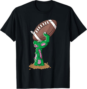 Zombie Hands Football Funny Horror Scary Halloween Costume T-Shirt - T-Shirt | Black