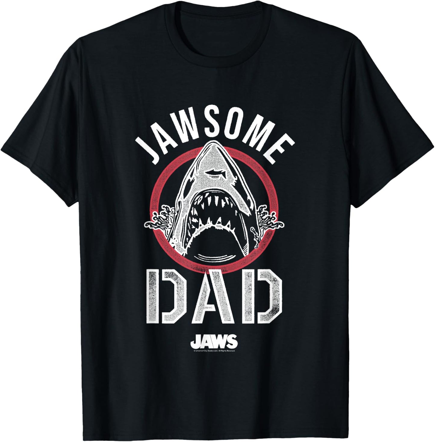 Jaws Father's Day Jawsome Dad Vintage Logo T-Shirt - T-Shirt | Black