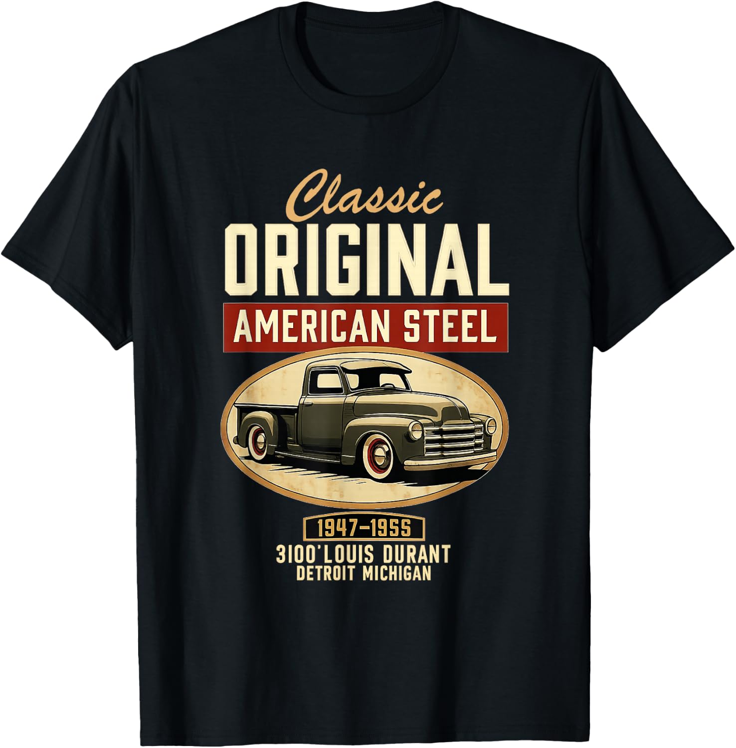 Vintage Classic Original American Old Pickup Truck 1940s Car T-Shirt - T-Shirt | Black