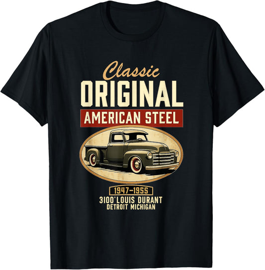 Vintage Classic Original American Old Pickup Truck 1940s Car T-Shirt - T-Shirt | Black