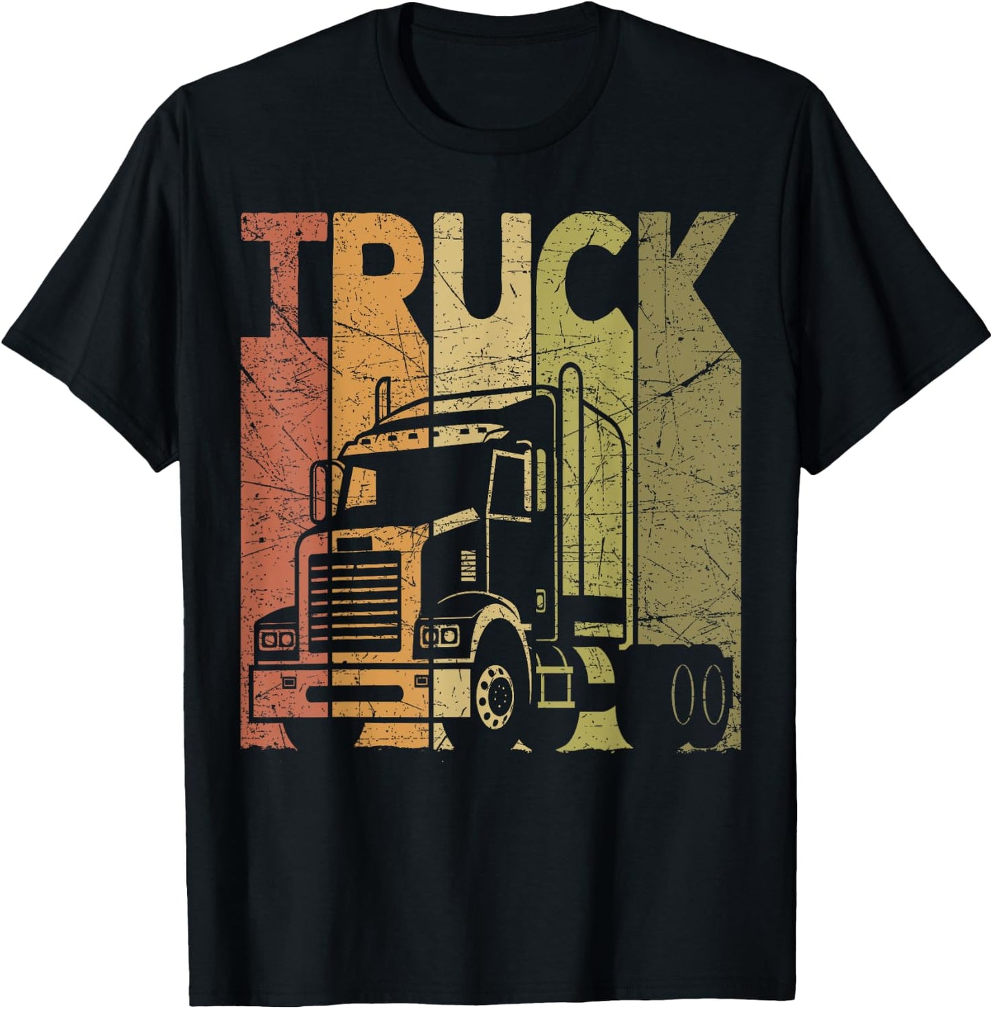 Truck Driver Vintage Trucker Retro Trucking T-Shirt - T-Shirt | Black