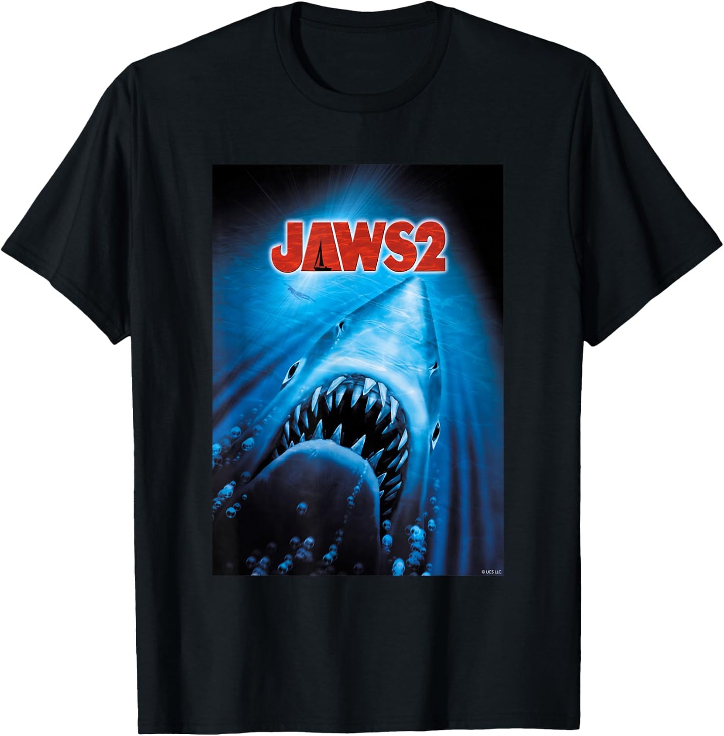 Jaws 2 Anniversary Poster T-Shirt - T-Shirt | Black
