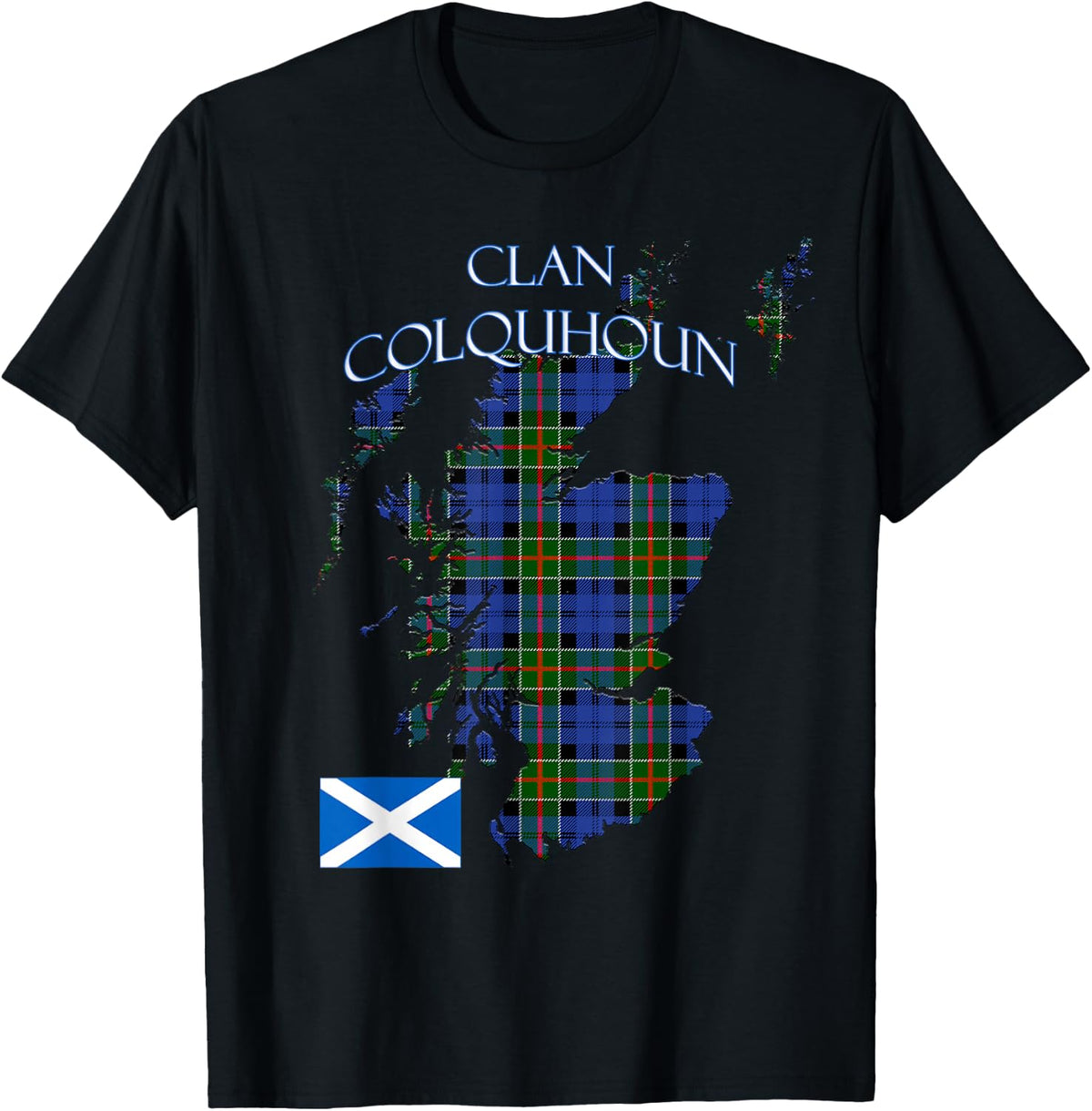 Colquhoun Scottish Clan Tartan Scotland T-Shirt - T-Shirt | Black