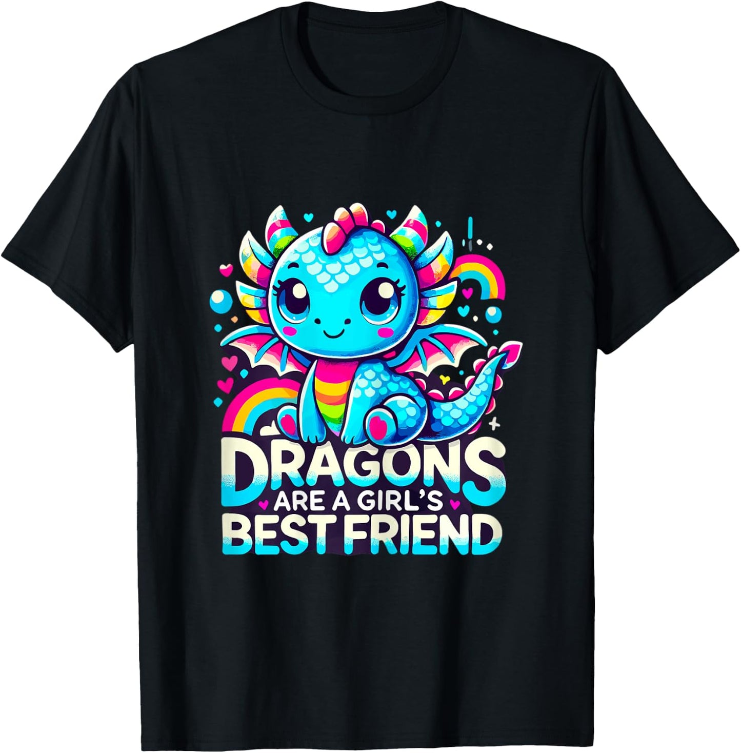 Dragons are a Girl's Best Friend T-Shirt - T-Shirt | Black
